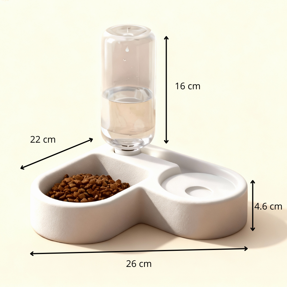 Comedero Corazón Pelumia™: Fuente de Agua Automática y Nutrición