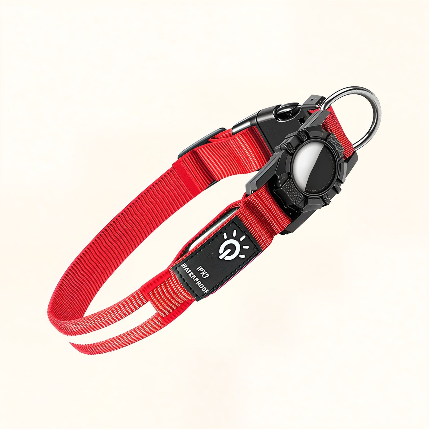 Collar Impermeable con Luz LED y Soporte para AirTag