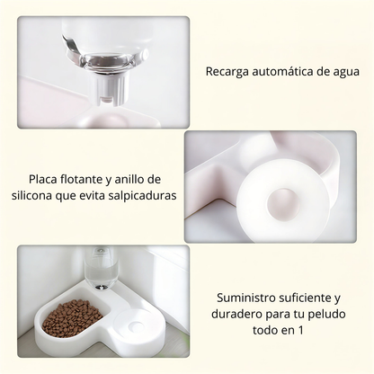 Comedero Corazón Pelumia™: Fuente de Agua Automática y Nutrición
