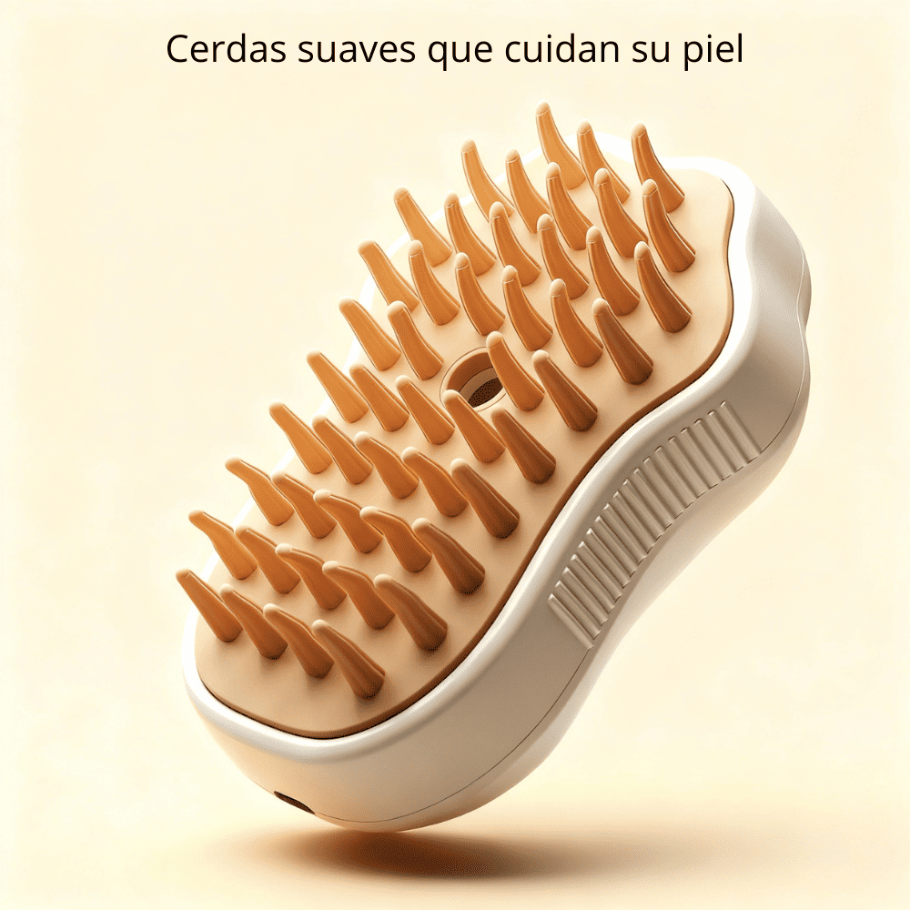 Cepillo de Vapor 3 en 1 para Gatos – Desenreda, Limpia y Masajea