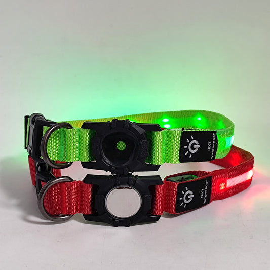 Collar Impermeable con Luz LED y Soporte para AirTag