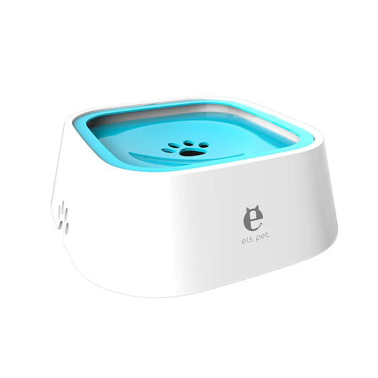 Fuente de Agua Flotante Antisalpicaduras para Perros_azul