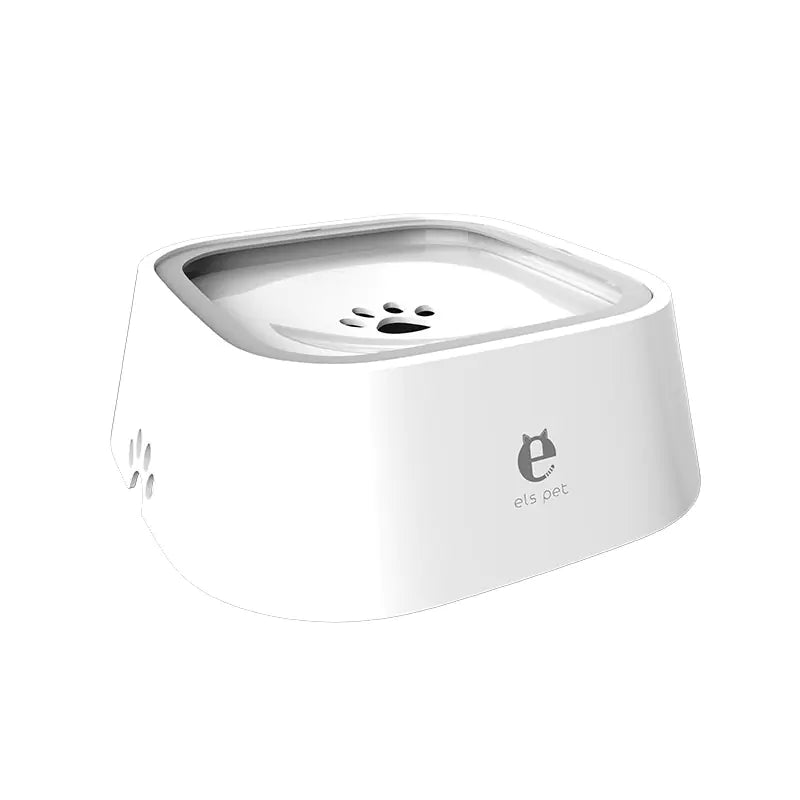 Fuente de Agua Flotante Antisalpicaduras para Perros_blanco