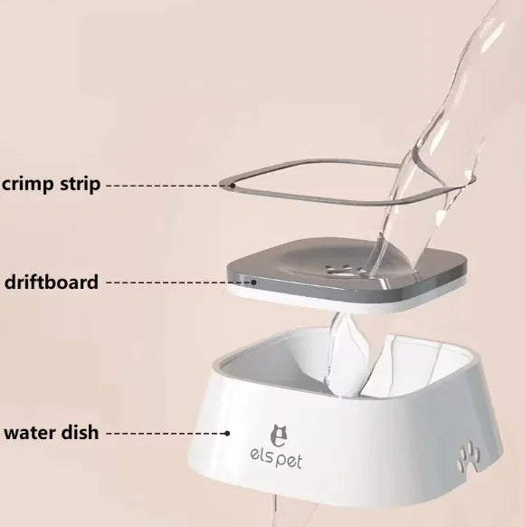 Fuente de Agua Flotante Antisalpicaduras para Perros_design