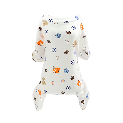 Pijamas de Algodón para Perros y Gatos con Estampados Divertidos