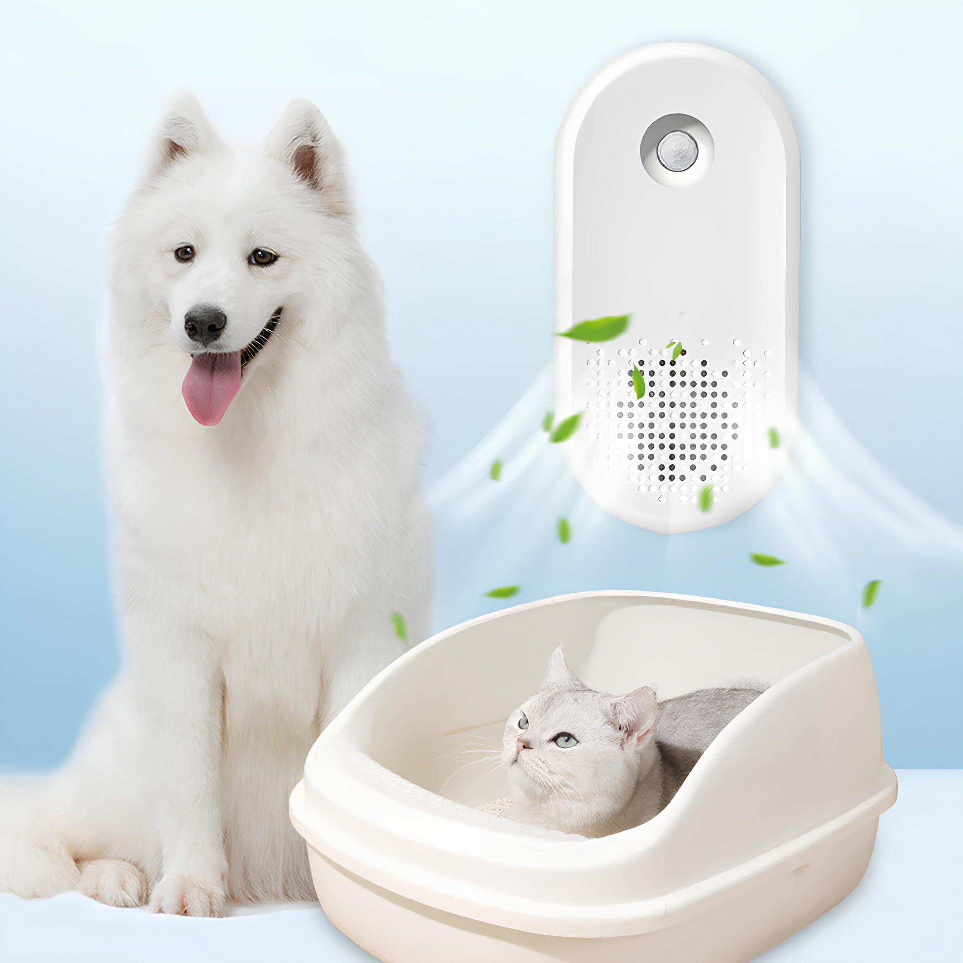 Purificador Inteligente de Olores para Areneros de Gatos_Perro