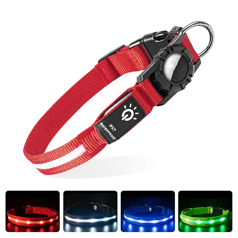 Collar Impermeable con Luz LED y Soporte para AirTag