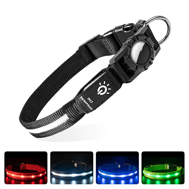 Collar Impermeable con Luz LED y Soporte para AirTag