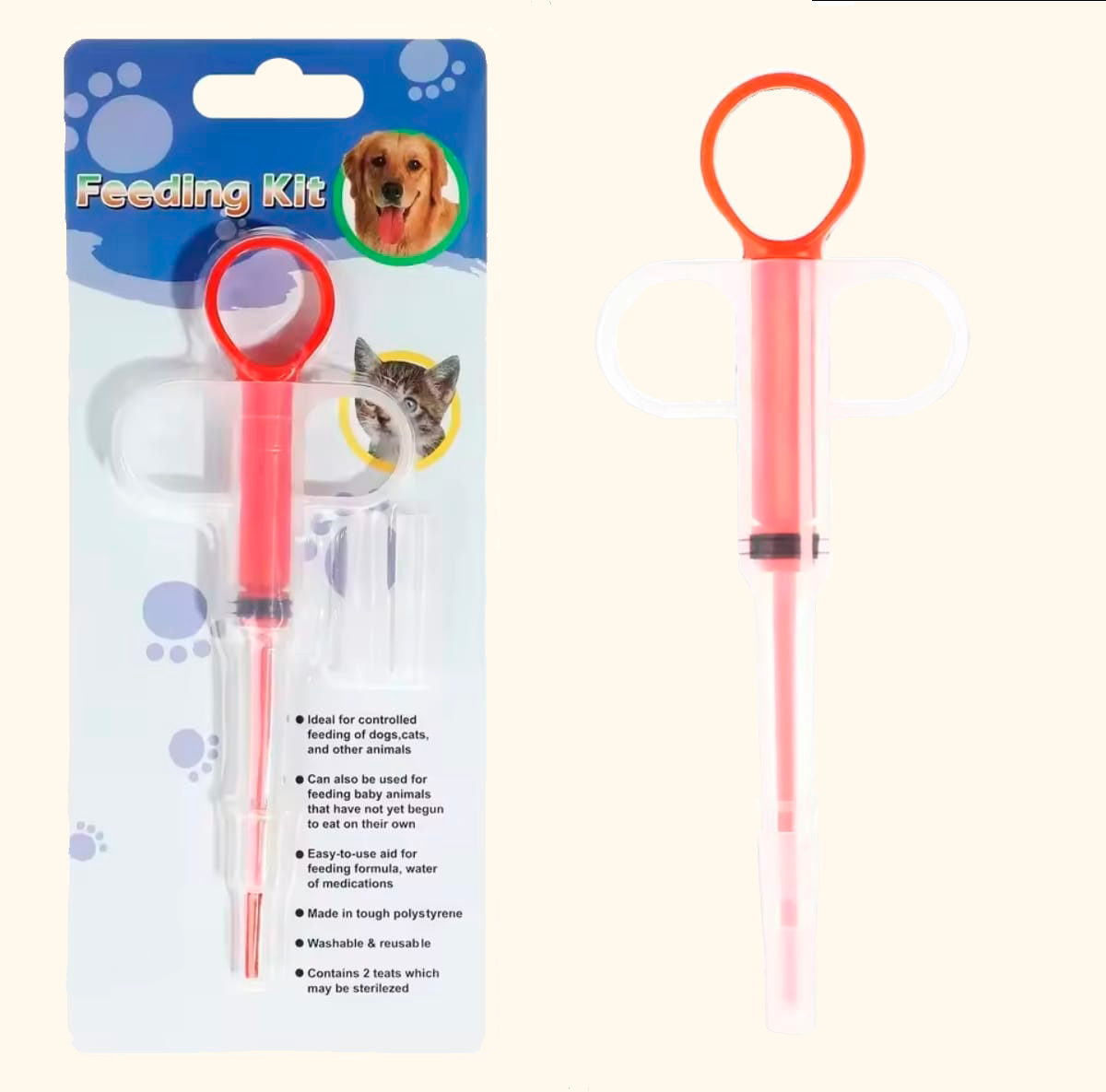 Dispensador Fácil para Medicamentos de Mascotas