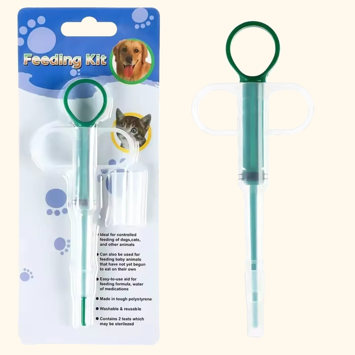 Dispensador Fácil para Medicamentos de Mascotas