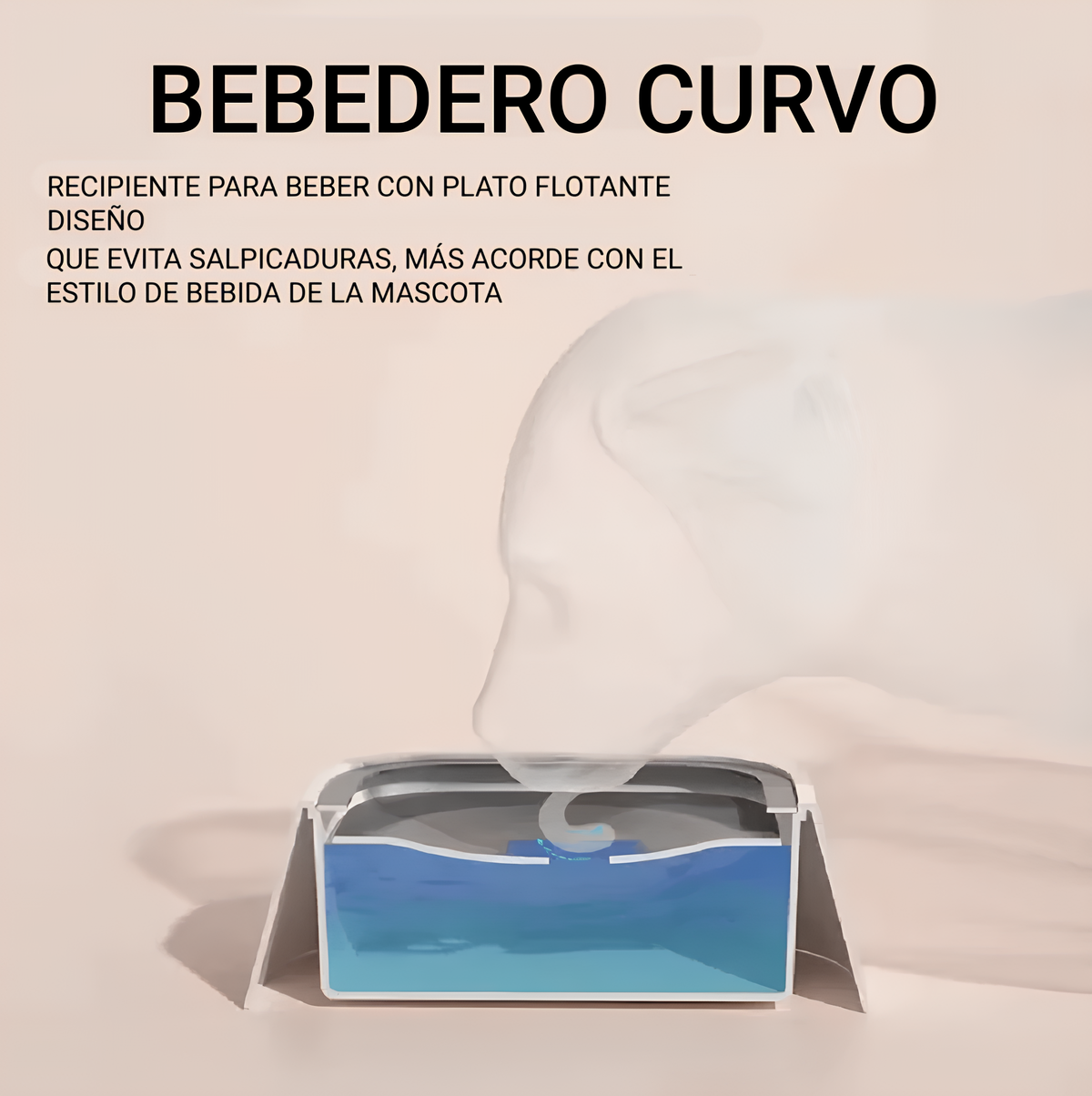 Fuente de agua flotante para perros que evita salpicaduras