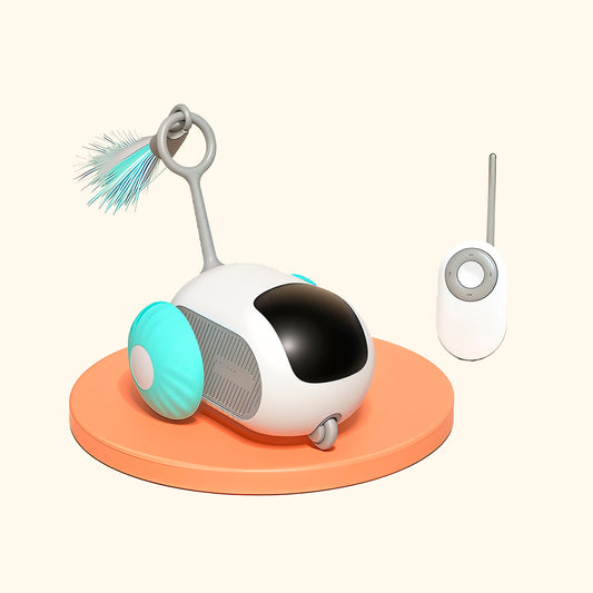 Coche Interactivo para Gatos con Modo Automático y Control Remoto