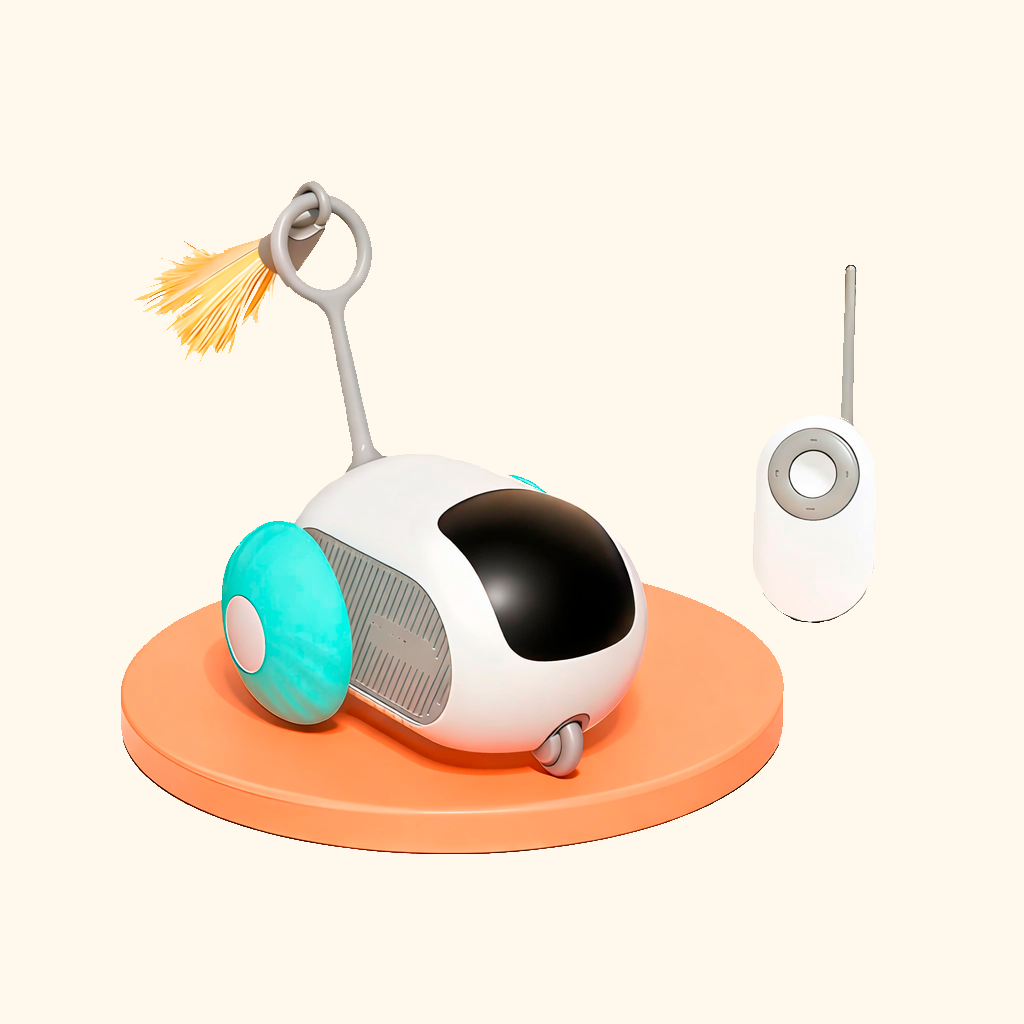 Coche Interactivo para Gatos con Modo Automático y Control Remoto