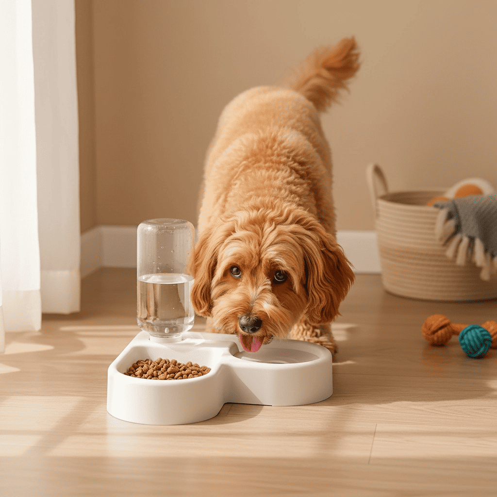 Comedero Corazón Pelumia™: Fuente de Agua Automática y Nutrición