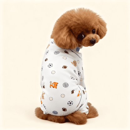 Pijamas de Algodón para Perros y Gatos con Estampados Divertidos