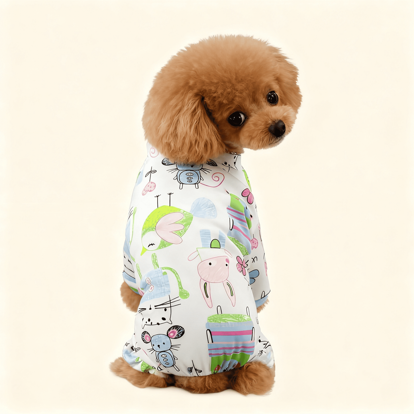 Pijamas de Algodón para Perros y Gatos con Estampados Divertidos
