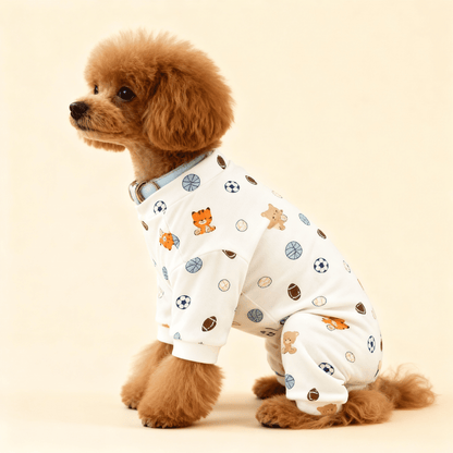 Pijamas de Algodón para Perros y Gatos con Estampados Divertidos