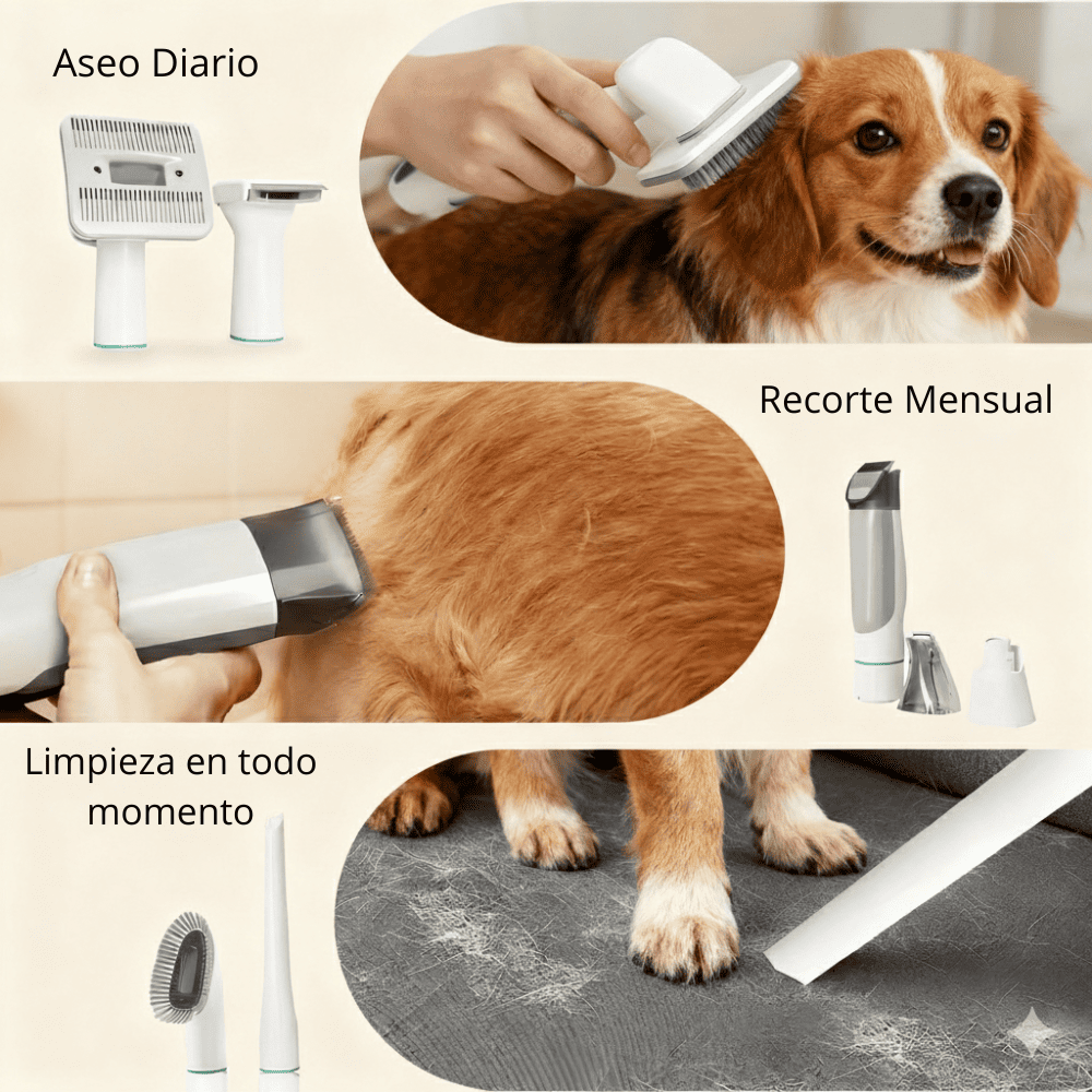 Dispositivo de Aseo para Mascotas 7-en-1 Multifuncional