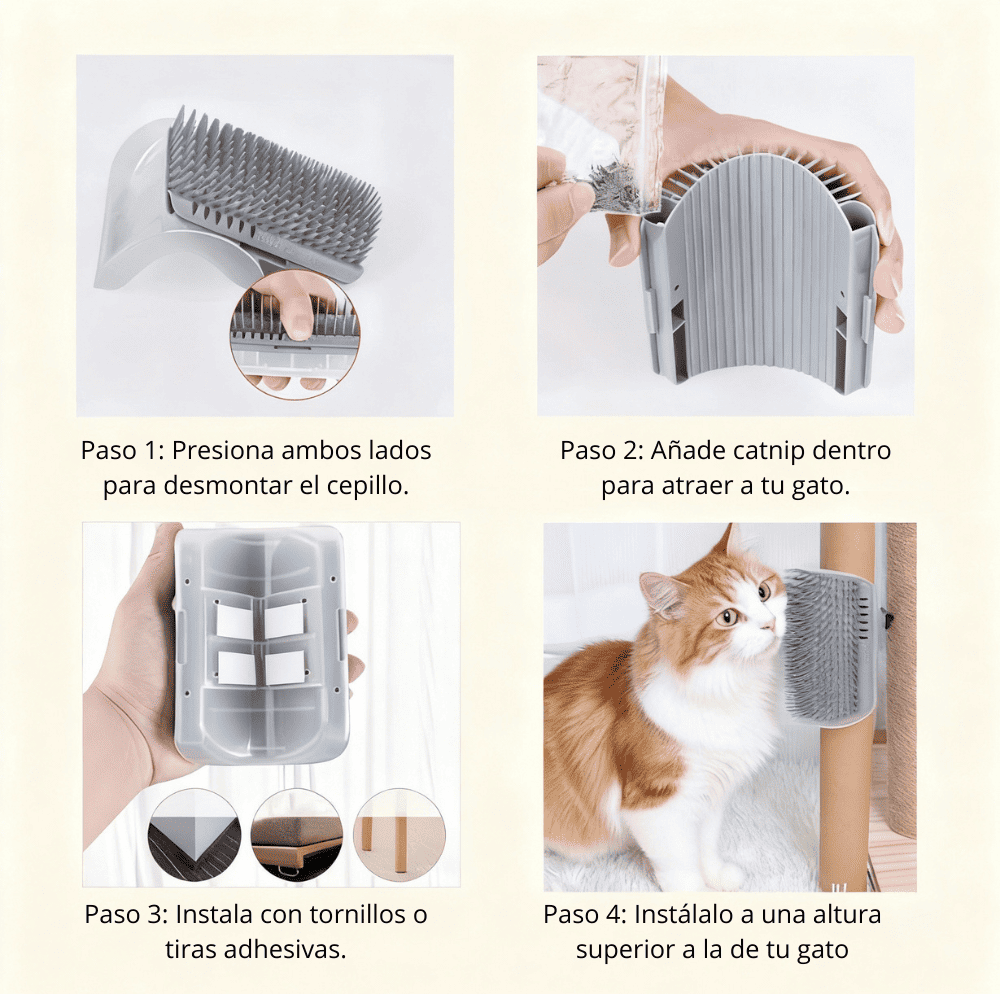 Cepillo de Masaje para Gatos - Esquinas y Protección