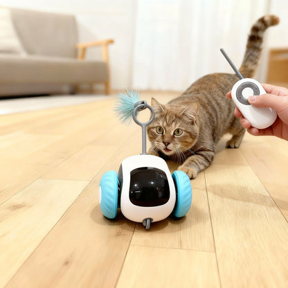 Coche Interactivo para Gatos con Modo Automático y Control Remoto