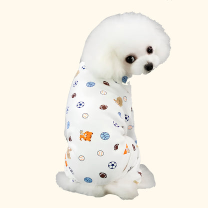 Pijamas de Algodón para Perros y Gatos con Estampados Divertidos