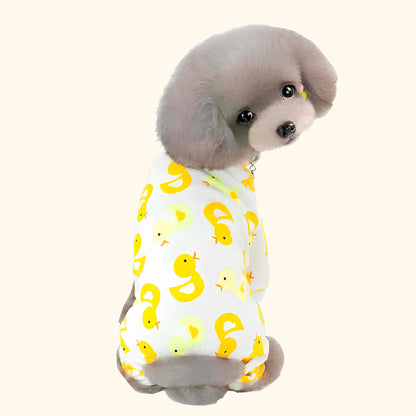 Pijamas de Algodón para Perros y Gatos con Estampados Divertidos