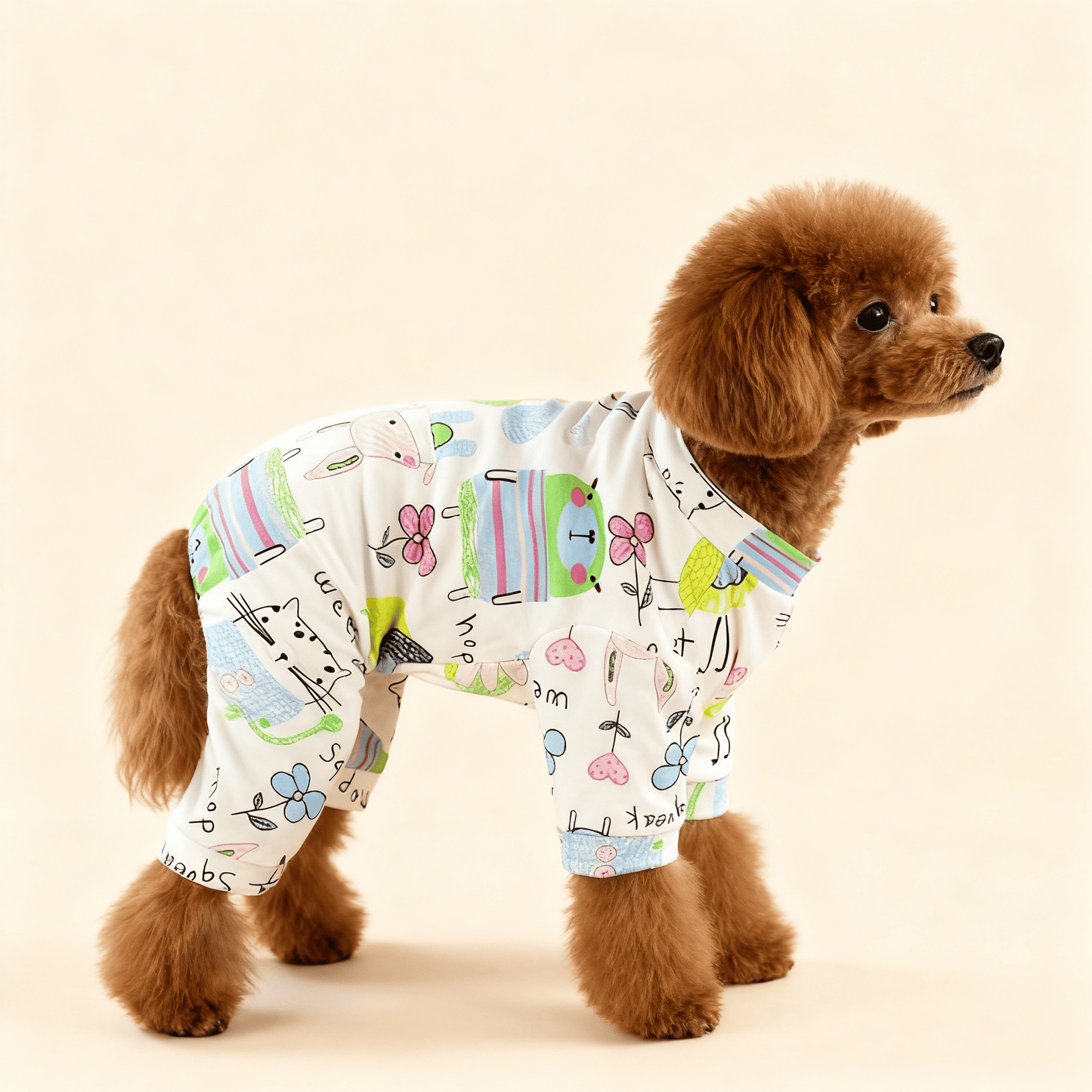 Pijamas de Algodón para Perros y Gatos con Estampados Divertidos