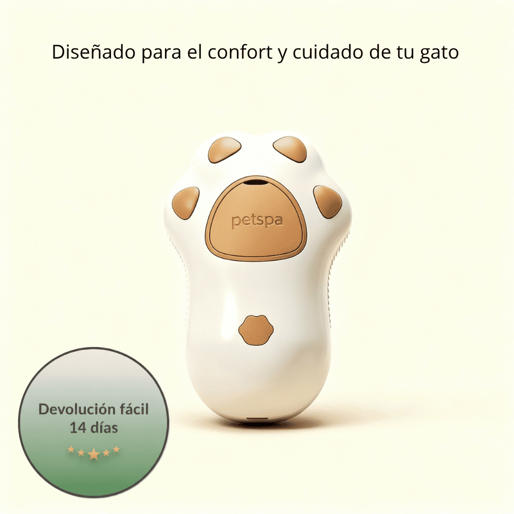 Cepillo de Vapor 3 en 1 para Gatos – Desenreda, Limpia y Masajea