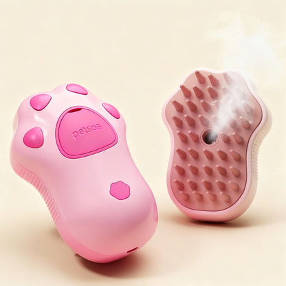 Cepillo de Vapor 3 en 1 para Gatos – Desenreda, Limpia y Masajea